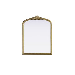 Naomi Vintage Resin Mirror 27x36 in Antique Brass