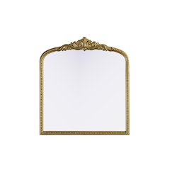 Naomi Vintage Resin Mirror 33x36 in Antique Brass
