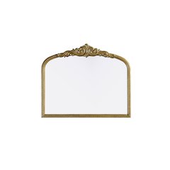 Naomi Vintage Resin Mirror 36x30 in Antique Brass