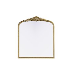 Naomi Vintage Resin Mirror 36x42 in Antique Brass