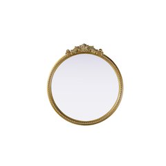 Naomi Vintage Resin Mirror 24x25.6 in Antique Brass