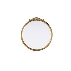 Naomi Vintage Resin Mirror 30x32 in Antique Brass