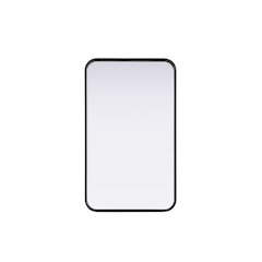Contour Metal Rectangle Mirror 18x30 in Black
