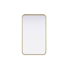 Contour Metal Rectangle Mirror 18x30 in Brass