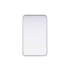 Contour Metal Rectangle Mirror 18x30 in Silver