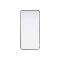Contour Metal Rectangle Mirror 18x36 in Silver