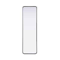 Contour Metal Rectangle Mirror 18x60 in Black