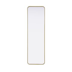 Contour Metal Rectangle Mirror 18x60 in Brass