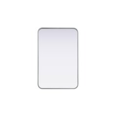 Contour Metal Rectangle Mirror 20x30 in Silver