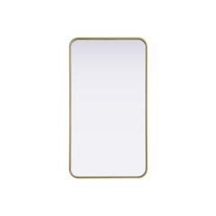 Contour Metal Rectangle Mirror 20x36 in Brass