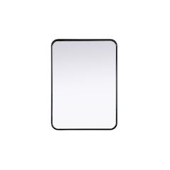 Contour Metal Rectangle Mirror 22x30 in Black