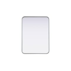 Contour Metal Rectangle Mirror 22x30 in Silver