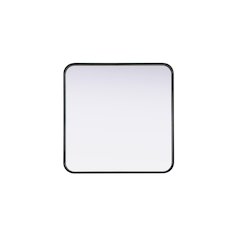 Contour Metal Square Mirror 24x24 in Black