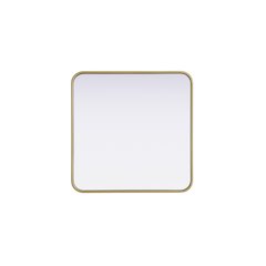 Contour Metal Square Mirror 24x24 in Brass