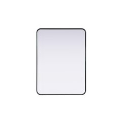 Contour Metal Rectangle Mirror 24x32 in Black
