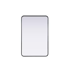 Contour Metal Rectangle Mirror 24x36 in Black