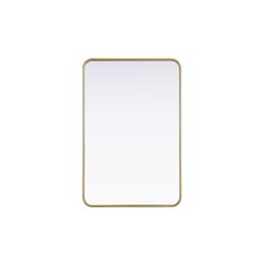 Contour Metal Rectangle Mirror 24x36 in Brass