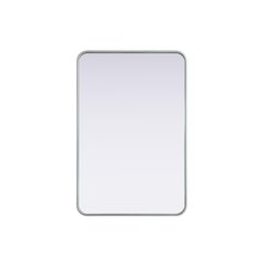 Contour Metal Rectangle Mirror 24x36 in Silver