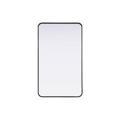 Contour Metal Rectangle Mirror 24x40 in Black