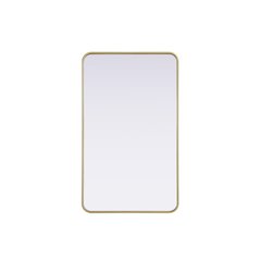 Contour Metal Rectangle Mirror 24x40 in Brass