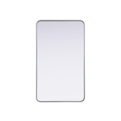 Contour Metal Rectangle Mirror 24x40 in Silver