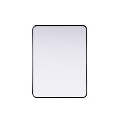 Contour Metal Rectangle Mirror 27x36 in Black