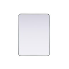 Contour Metal Rectangle Mirror 27x36 in Silver