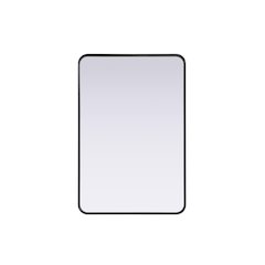 Contour Metal Rectangle Mirror 27x40 in Black