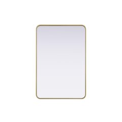 Contour Metal Rectangle Mirror 27x40 in Brass