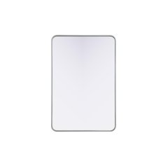 Contour Metal Rectangle Mirror 27x40 in Silver
