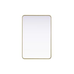 Contour Metal Rectangle Mirror 28x42 in Brass