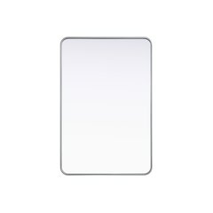 Contour Metal Rectangle Mirror 28x42 in Silver