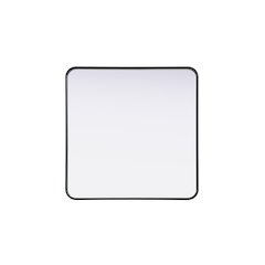 Contour Metal Square Mirror 30x30 in Black