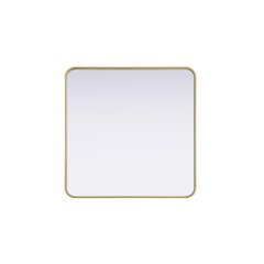 Contour Metal Square Mirror 30x30 in Brass