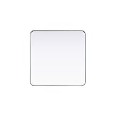 Contour Metal Square Mirror 30x30 in Silver