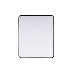 Contour Metal Rectangle Mirror 30x36 in Black