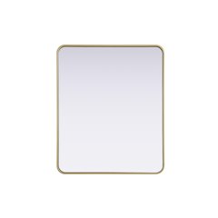 Contour Metal Rectangle Mirror 30x36 in Brass
