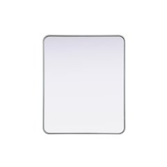 Contour Metal Rectangle Mirror 30x36 in Silver