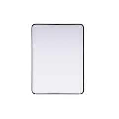 Contour Metal Rectangle Mirror 30x40 in Black