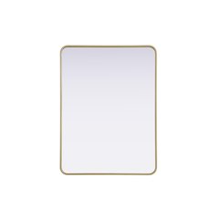 Contour Metal Rectangle Mirror 30x40 in Brass
