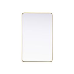 Contour Metal Rectangle Mirror 30x48 in Brass