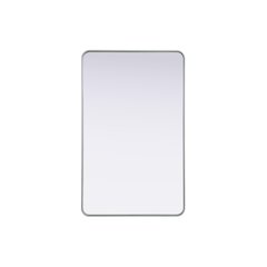 Contour Metal Rectangle Mirror 30x48 in Silver