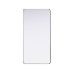 Contour Metal Rectangle Mirror 30x60 in Silver