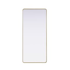 Contour Metal Rectangle Mirror 32x72 in Brass