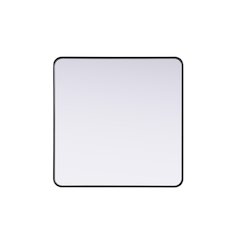 Contour Metal Rectangle Mirror 36x36 in Black