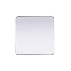 Contour Metal Rectangle Mirror 36x36 in Silver