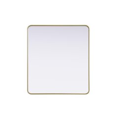 Contour Metal Rectangle Mirror 36x40 in Brass