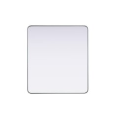 Contour Metal Rectangle Mirror 36x40 in Silver