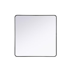 Contour Metal Square Mirror 42x42 in Black