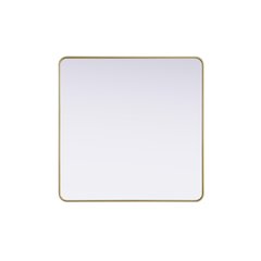 Contour Metal Square Mirror 42x42 in Brass